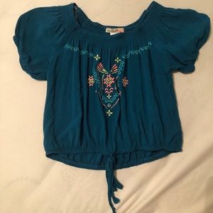 Love Squared Blue Top